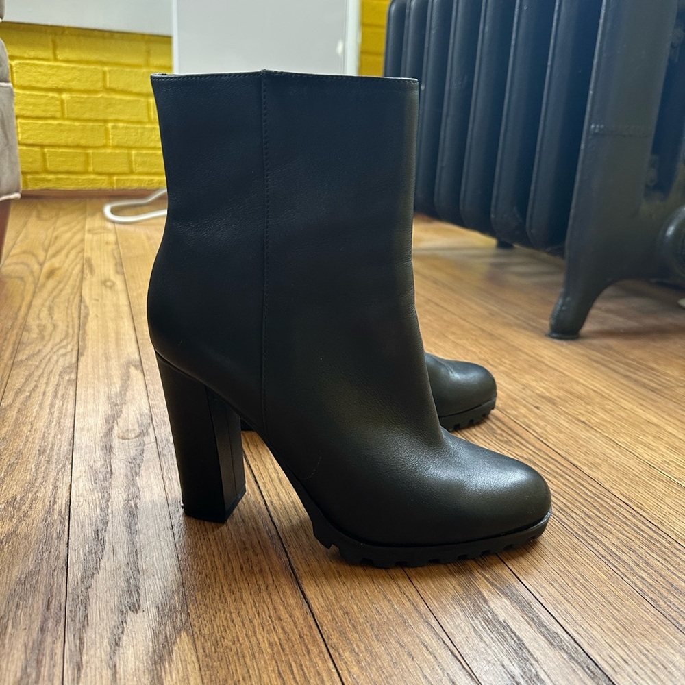Aldo Leather Black Heeled Boots